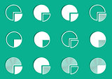 Pie chart diagram icons