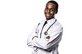Attractive confident African doctor