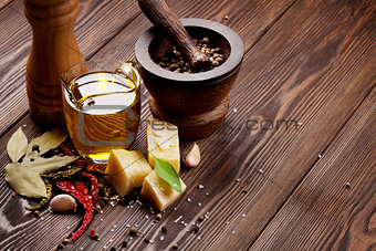 Various spices and condiments