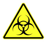 Biohazard symbol vector sign isolated