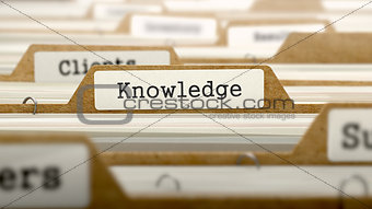Knowledge Concept with Word on Folder.