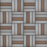 Brown and Gray Rectangles Paved. Seamless Texture.