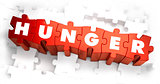 Hunger - Text on Red Puzzles.