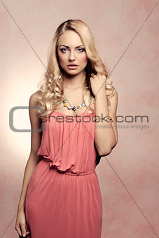 fashion shot of spring girl
