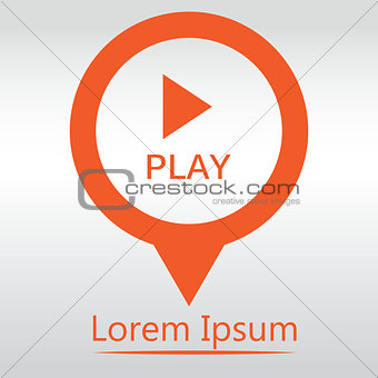 Play icon, icon map pin