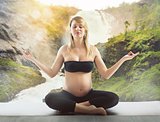 Pregnant yoga relax