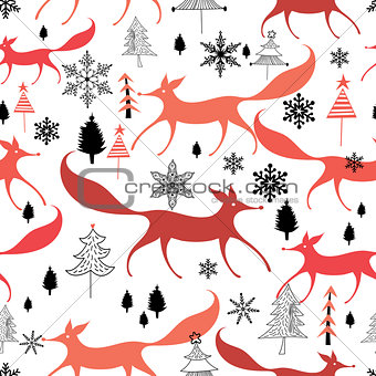 winter pattern of foxes