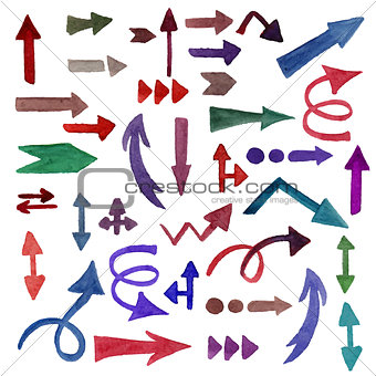 Vector Watercolor Arrows