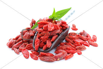 dry red goji berries for a healthy food