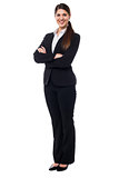 Young confident female business executive