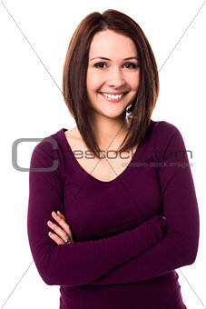 Attractive girl posing confidently