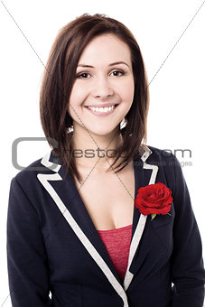Cheerful young fashion woman portrait