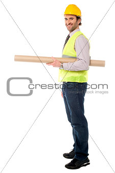 Full length shot of a construction engineer