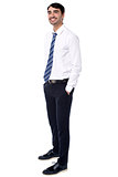 Young business professional, full length portrait