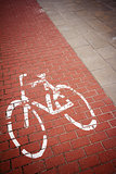 Bicycle road sign