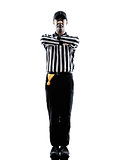 american football referee gestures silhouette
