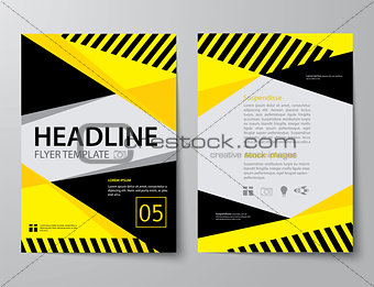 set of business magazine cover , flyer, brochure flat design tem