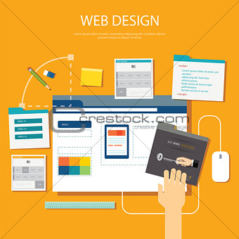 website development project design concept