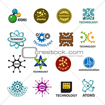 biggest collection of vector logos technology and atoms
