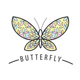 Elegant Butterfly vector logo of the petals
