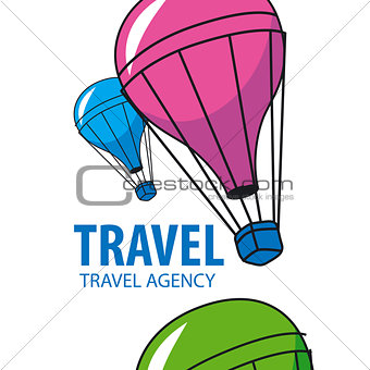vector logo balloon flying Travel