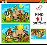 finding differences game cartoon