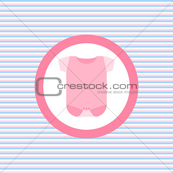 Baby cloth body color flat icon