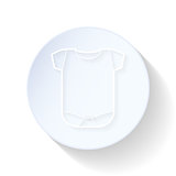 Baby cloth body thin lines icon