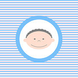 Baby boy color flat icon