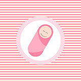 Newborn color flat icon