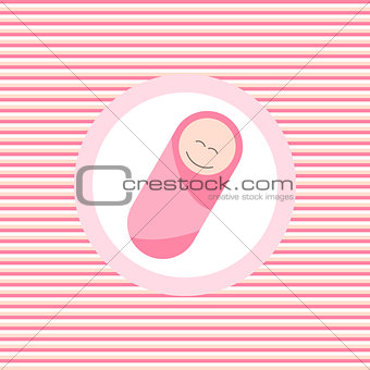 Newborn color flat icon