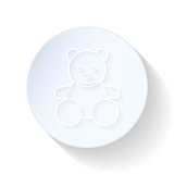 Teddy bear thin lines icon