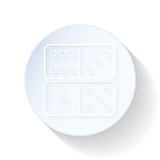 Dominoes thin lines icon