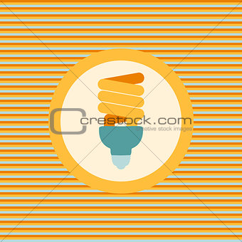Economical lamp color flat icon