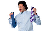 Which tie looks better on me?
