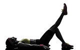 woman exercising fitness workout  silhouette