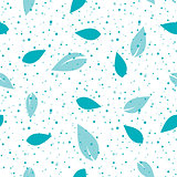 Seamless geometric pattern background with leaves