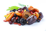 Assorted dried fruits (raisins, apricots, figs, prunes, goji, cranberries)