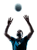 man volleyball  silhouette