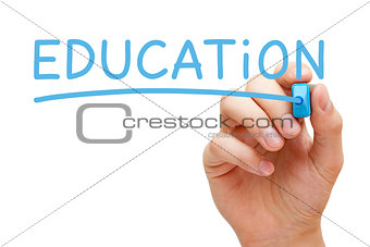 Education Blue Marker