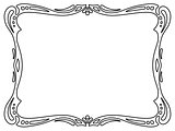 art nouveau black ornamental decorative frame