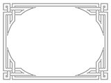 Roman style black ornamental decorative frame