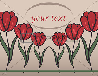 background with tulip