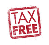 Tax Free ink stamp