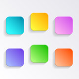 Blank colorful buttons