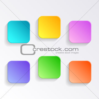 Blank colorful buttons