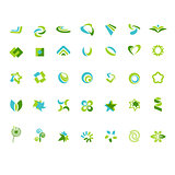 Different abstract trendy symbols