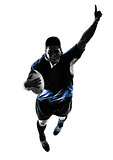 rugby man player silhouette