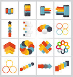 Collection of Infographic Templates for Business Vector Illustra