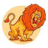 angry lion 